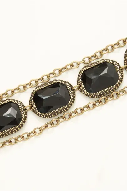 Cinto Pedra Retangular Framed - PRETO