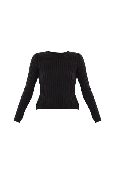 Blusa Ml Tricot Tranças Coven - PRETO