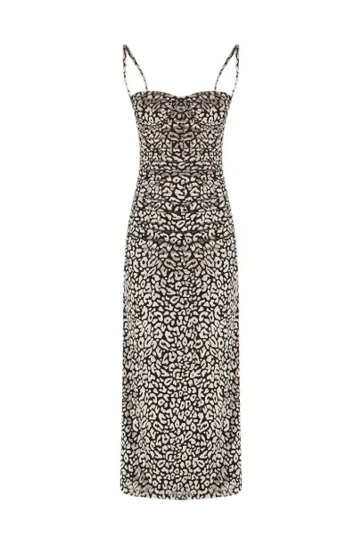 Vestido Midi Aunsi Framed - PRETO