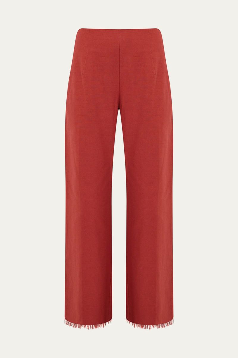 Calça Reta Abito Clemence - VERMELHO-1782155982344