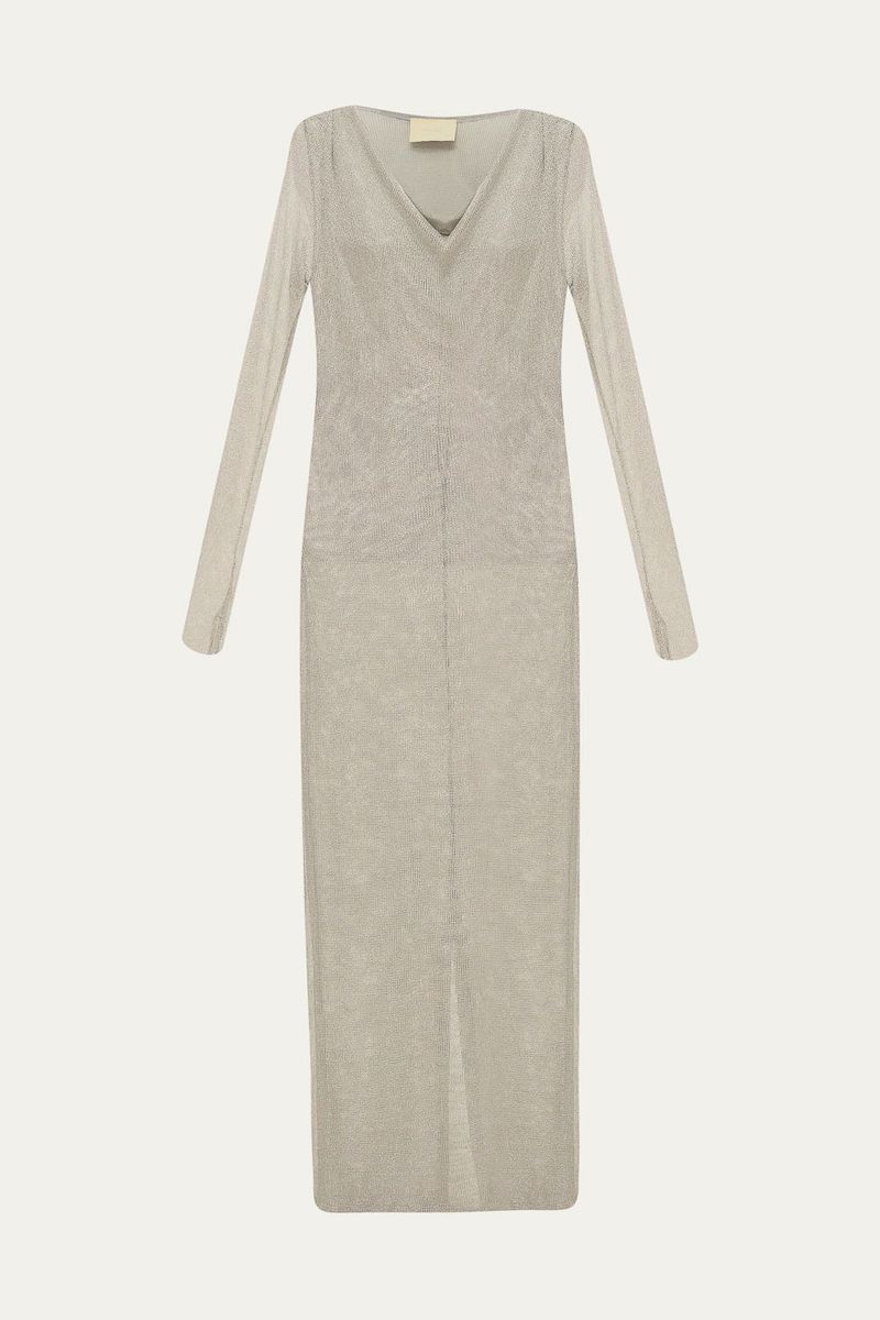 Vestido Midi Franz Framed - PRATA-1782241311694